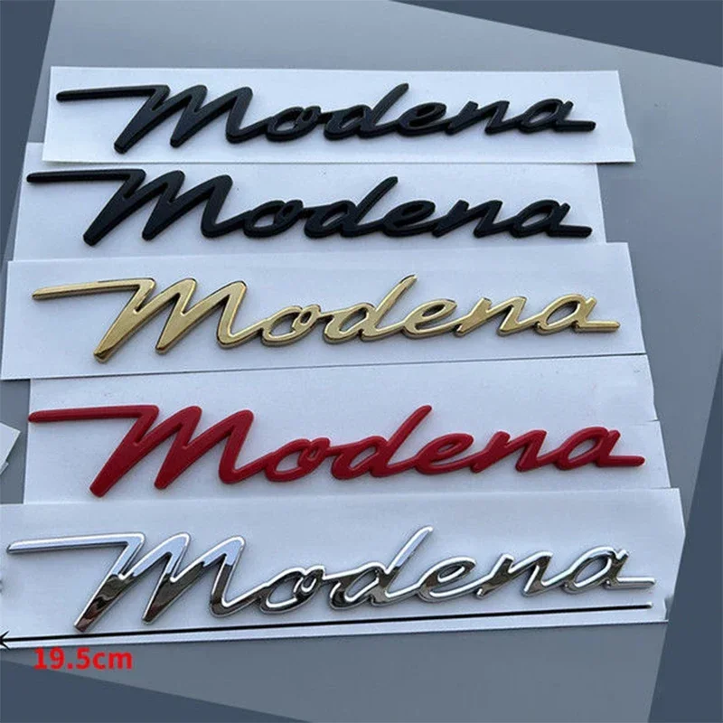 3D ABS Car Rear Trunk Badge Decal Letters Sticker for Modena Logo Accessories