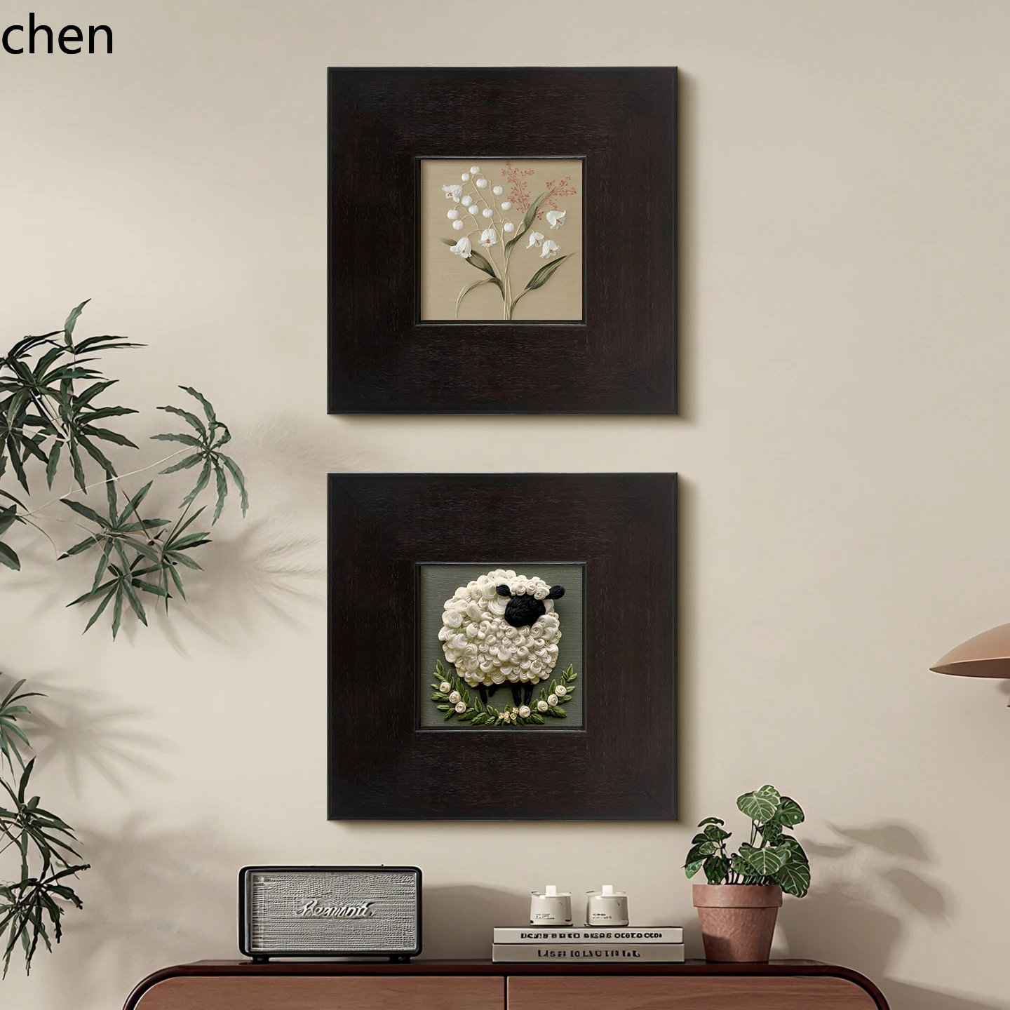 

QZT Niche Art Living Room Decorative Painting Bedroom Entrance Cabinet Hanging Painting