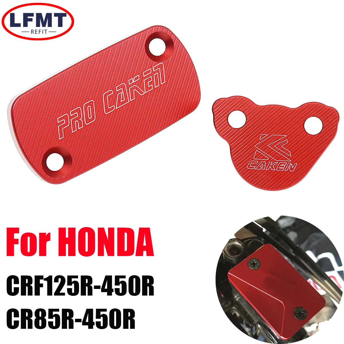 

Motorcycle CNC Front Rear Brake Fluid Reservoir Cap Cover For HONDA CR125R 250R CRF 150R 250R 250X 450R 450X 250RX 2002-2021