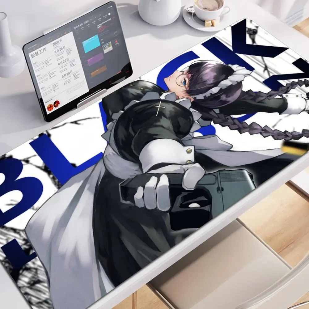 Anime Mousepad Black Lagoon Large Gaming Mouse Pad LockEdge Thickened Computer Keyboard Table Desk Mat 90x40cm Gamer Mousepad