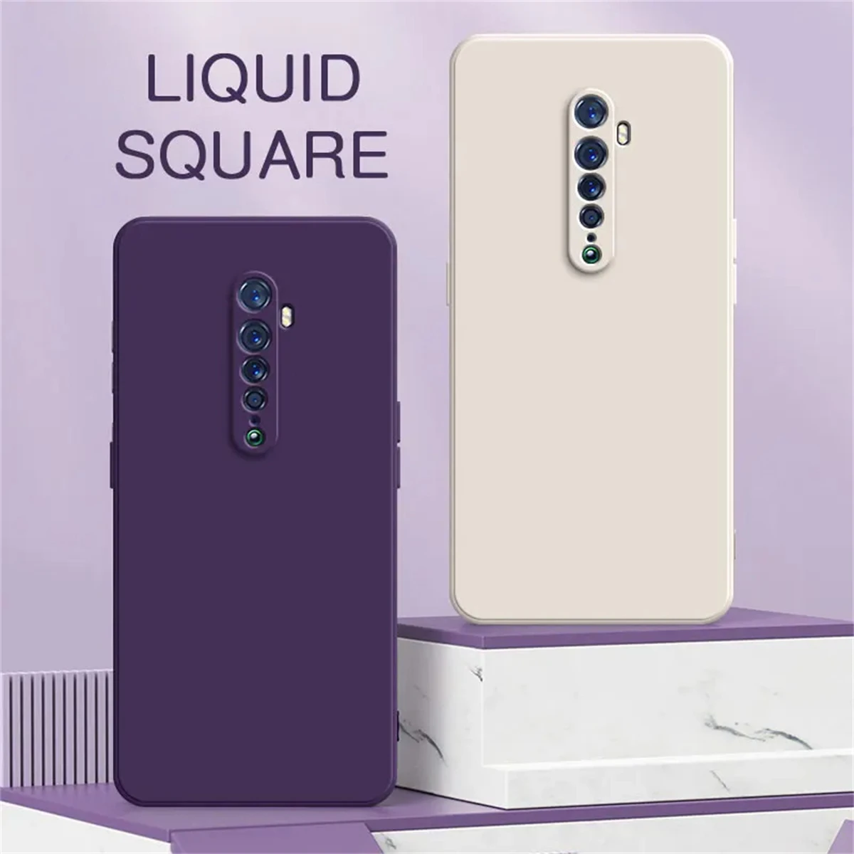 Square Liquid Silicone Case for OPPO Reno Ace 2 Reno2 2Z 2F Z F Ace2 Lens Protective Shockproof Soft Phone Cover RenoAce Reno2Z