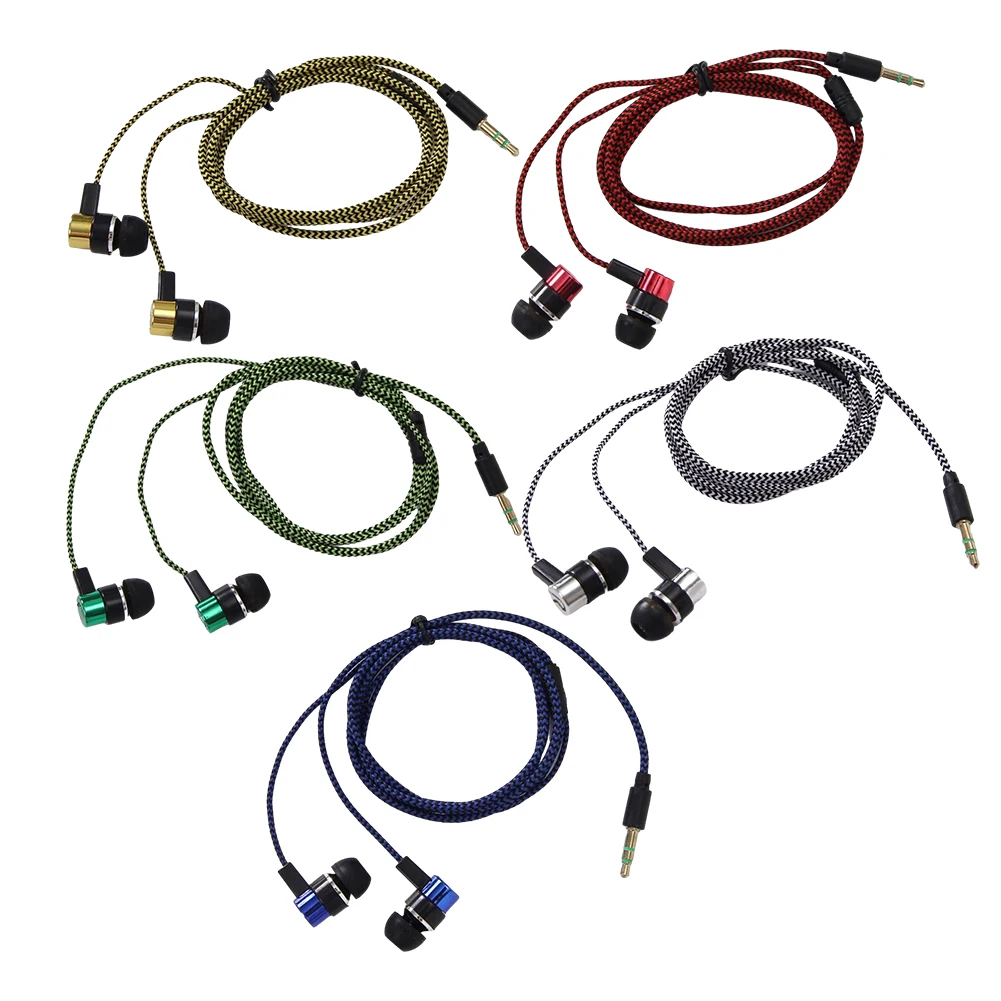 3.5mm In-Ear Wired Headphones 2 Basic Box Stereo Earbuds Mobile Headphones For Mobile MP3 Computer Game Host