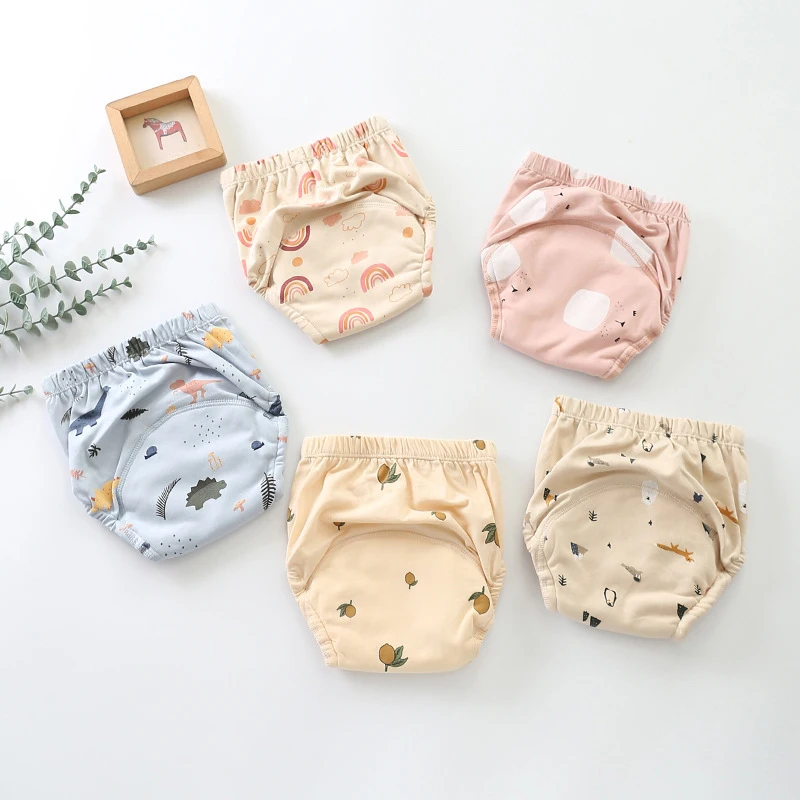 

6 Layer Baby Cotton Training Pants Underpants Waterproof Cloth Diapers Reusable Tools Diapers Diapers Baby Underwear