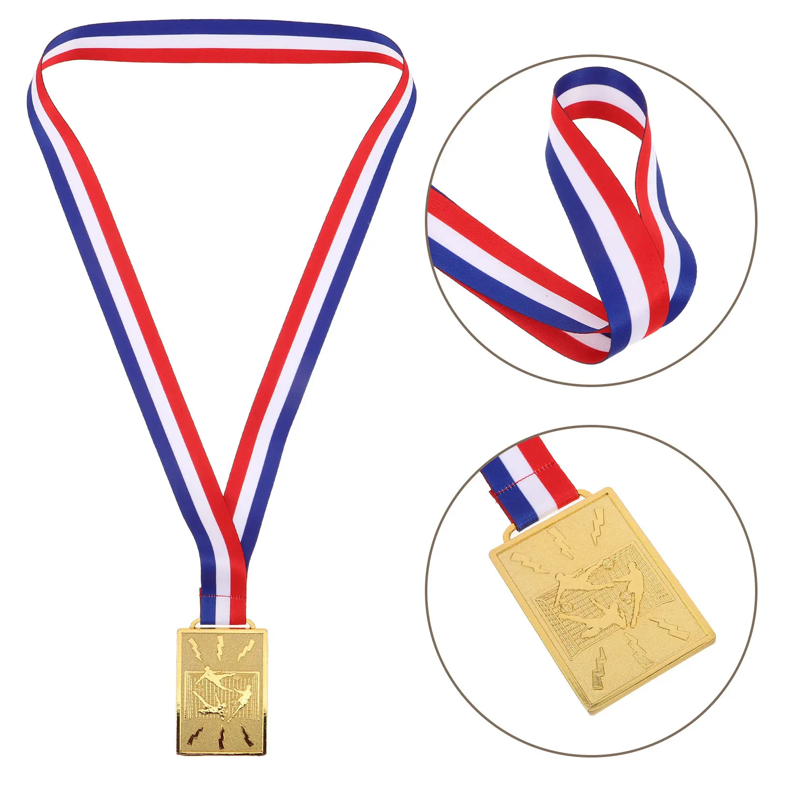 Medal Championship Winner Recognition Medal Neck Ribbon Sports Competition Trophy Party Prize Football Race Award