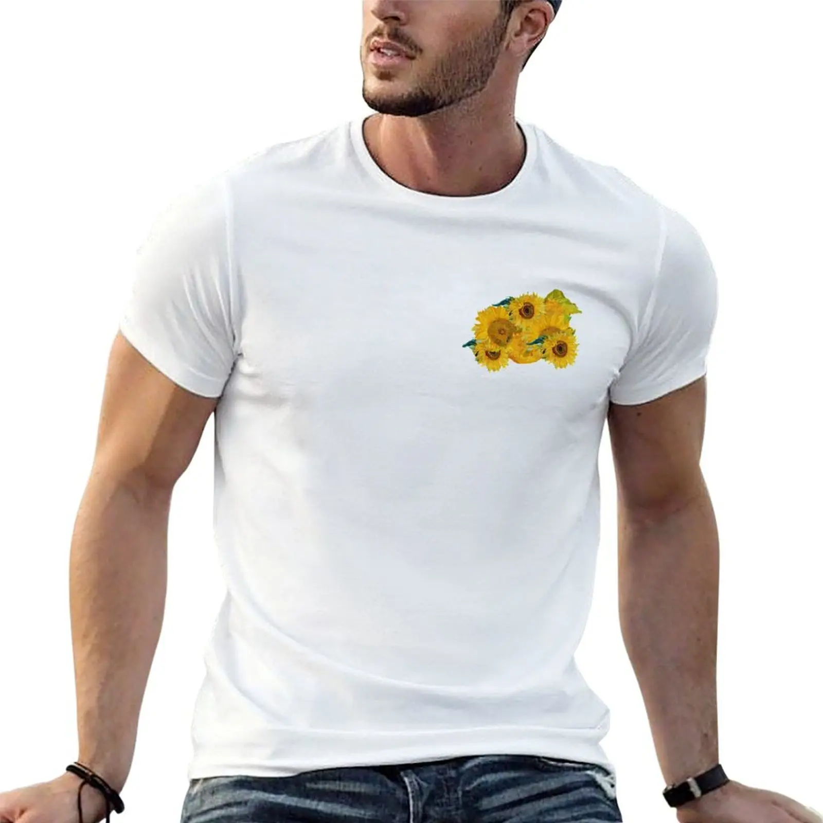 

Van Gogh Sunflowers T-Shirt t shirts for man graphic funny funny t shirts cotton T-Shirt