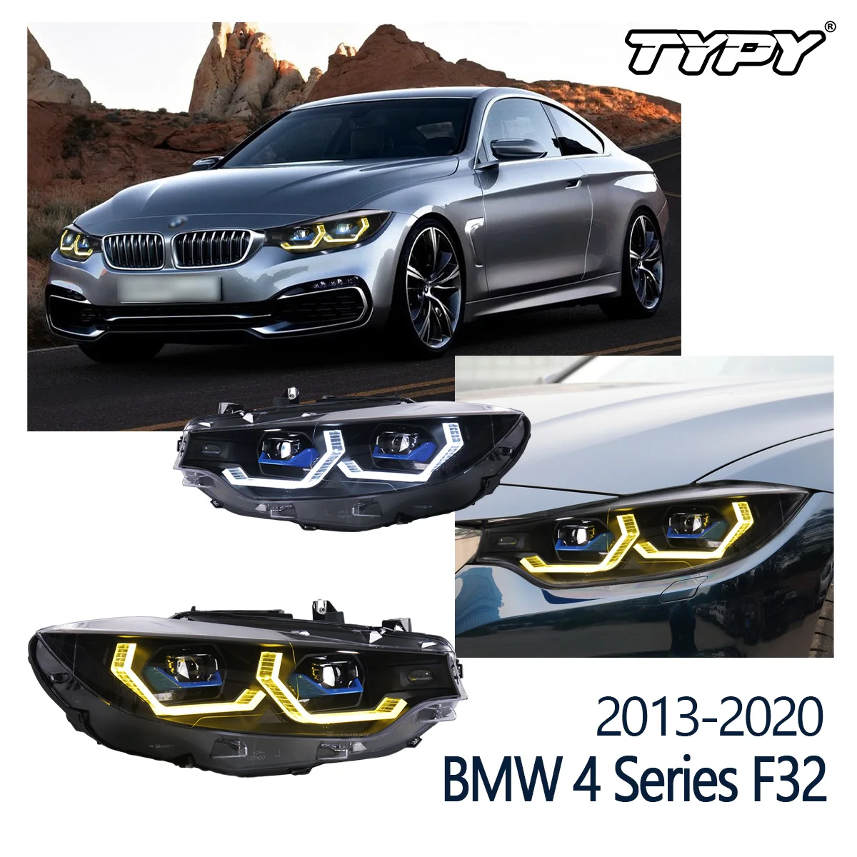 

TYPY Car Lights for BMW 4 Series F32 F36 Headlights 2013-2020 LED Projetor Headlamp Daytime Running Light Automotive Accessories