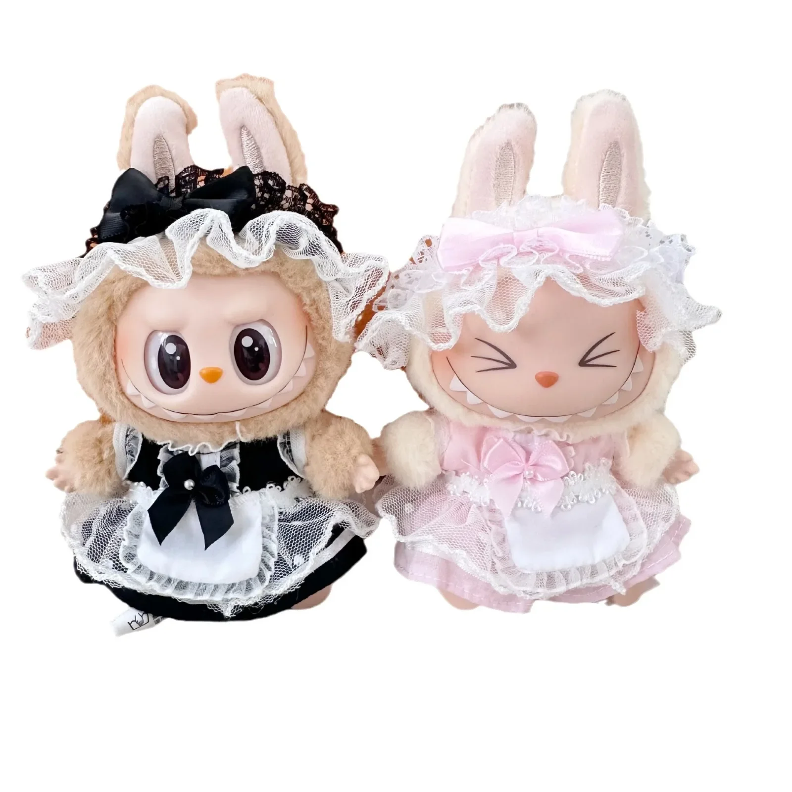 For Labubu I II Cloth Poppenkleertjes Meid Gaas Rok Kleding Outfit Accessoires Voor Korea Kpop Labubu  paarse jurk Kleding