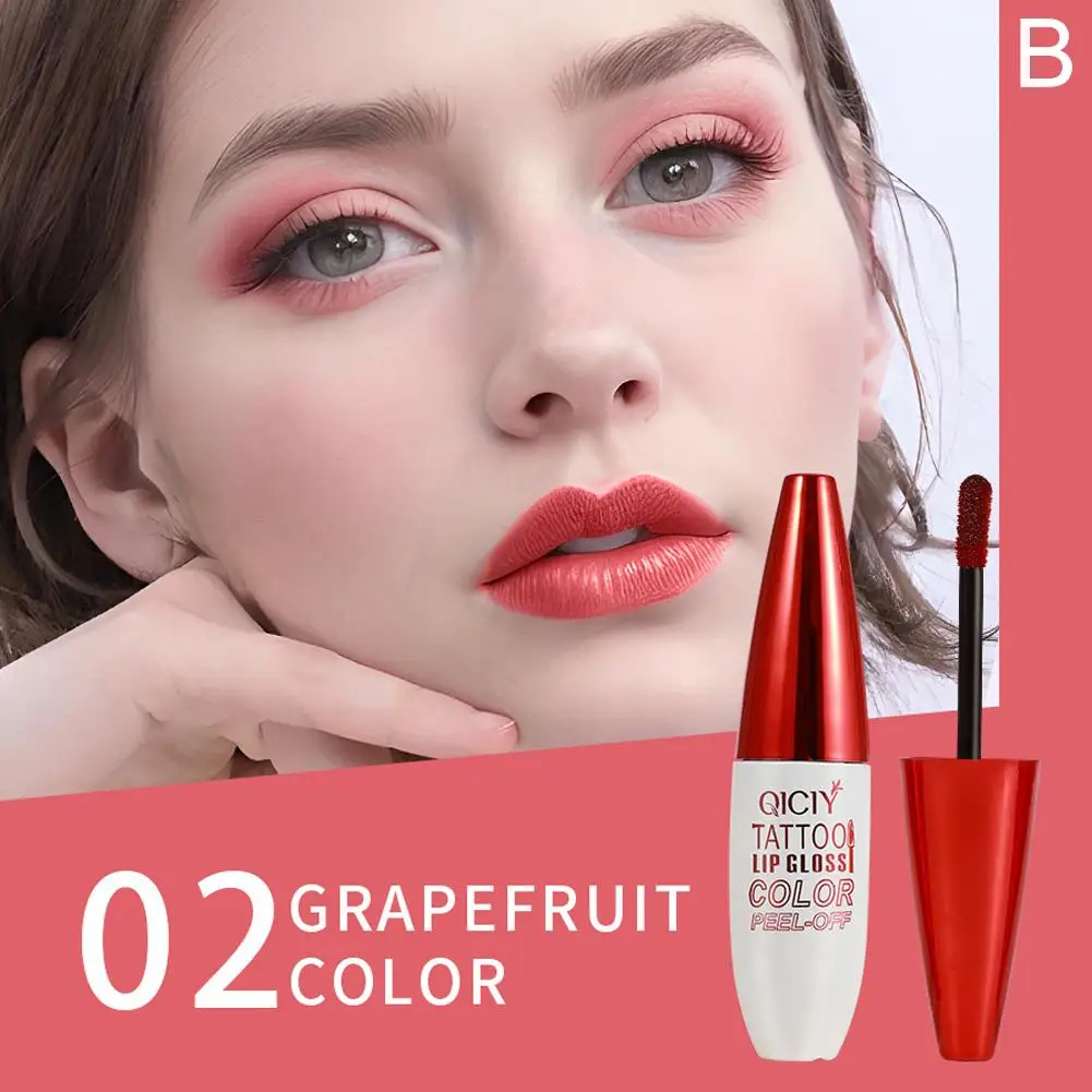 10g 4 kleur Vloeibare Peel-off Lipgloss Waterdichte langdurige Cup Lip Hydraterende Lippenstift Make Matte pigment non-stick T U4b1