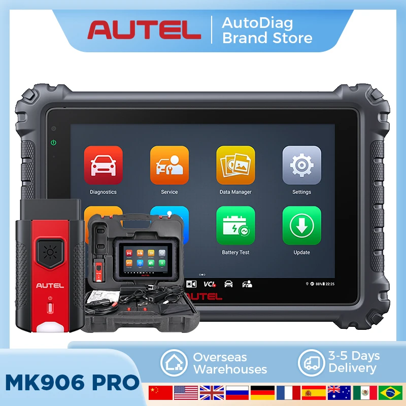 

Autel MaxiCOM MK906 PRO Диагностический инструмент Bluetooth Автомобильный сканер Инструменты для кодирования автомобильного ЭБУ MK906PRO PK MS906BT MK906S PRO