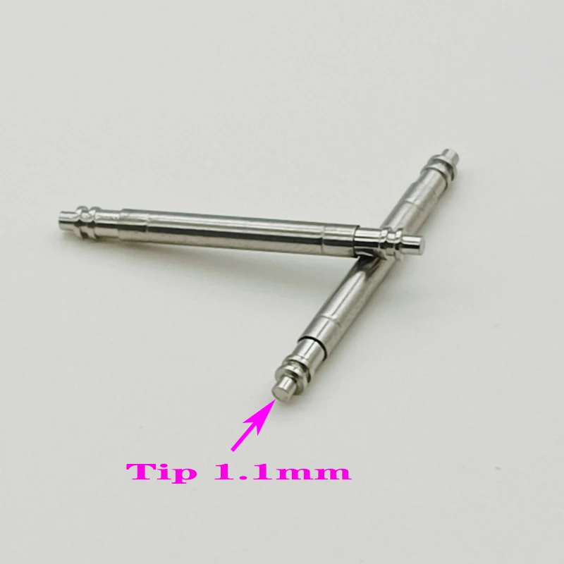 2/4PCS Fat Spring Bar 20mm Strap Link Pins With 1.1mm Tip Fits GTM 116710 Diver Watches Band Dia 2.0mm Spring Bars