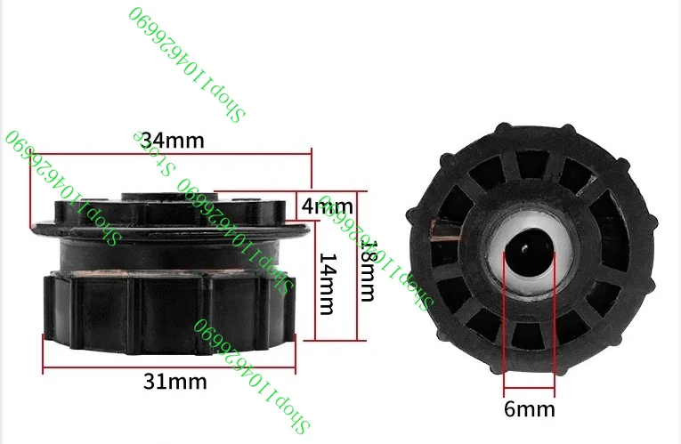 DB for Air conditioning internal unit cross flow fan bearing, wind wheel seat, rubber sleeve bearing seat, shaft sleeve roller