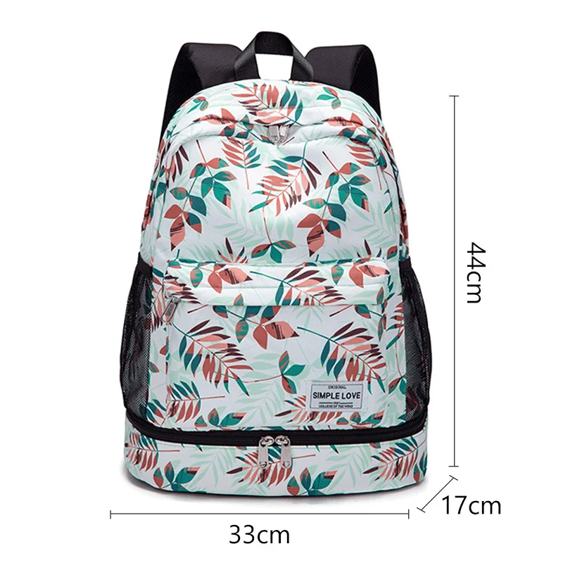 Sac à dos De Sport pour femmes, à fleurs, pour Fitness, chaussures sèches et mouillées, indépendant, XA906WA