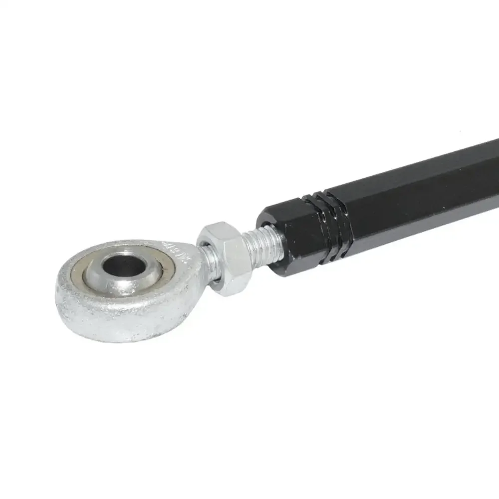 waase 240mm Black Motorcycle Universal Gear Shift Linkage Shifter Link Rod with Rod End Bearing For Racing Rearset Footrests