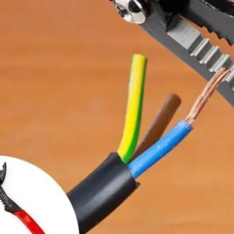 أداة كهربائية متجرد اليد 7in المهنية كابل كهربائي تجريد العقص أداة متجرد الأسلاك للمحطات الطرفية #3