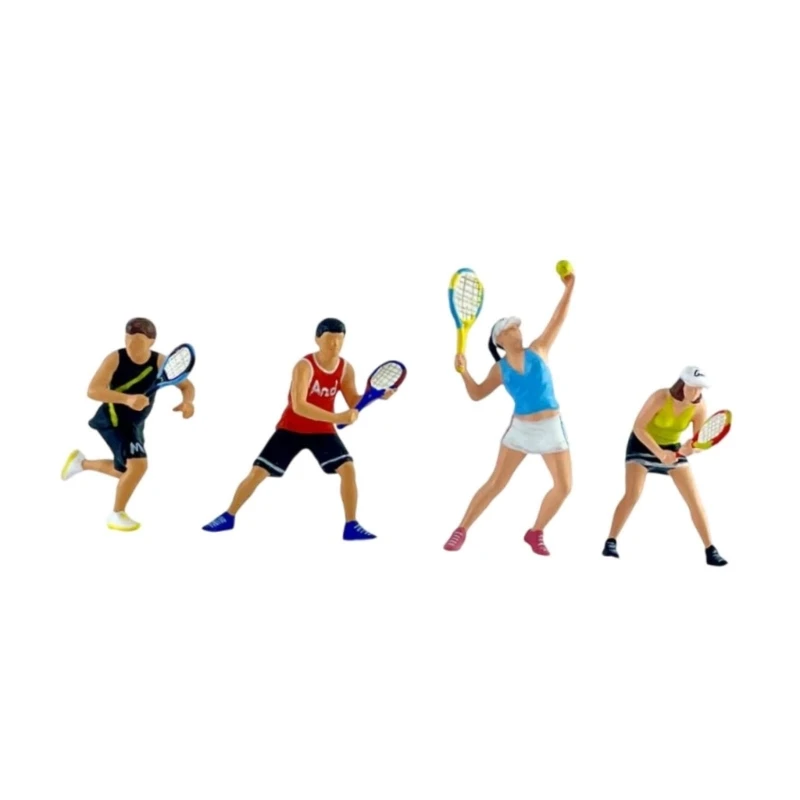 Tennisspieler-Figurenmodell, Maßstab 1:64, bemalte Miniaturfigur, Miniaturszenen, 3XUF – Detail 1