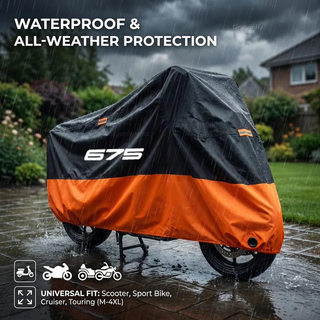 For CFMOTO 675NK 675sr 675sr-r 675 SR SR-R NK Motorcycle Cover Thick 210D Waterproof Outdoor Uv Protective Dust Rain Sunshade