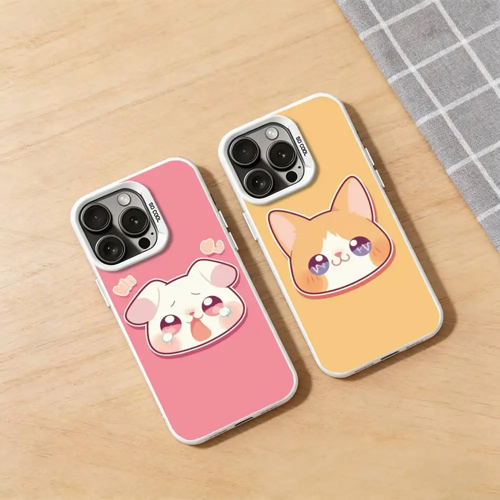 

Cute Crying Cartoon Animal Phone Case for iPhone 17 16 15 14 13 12 11 Pro Plus Max Air Mini X XS Soft Silicone Cover
