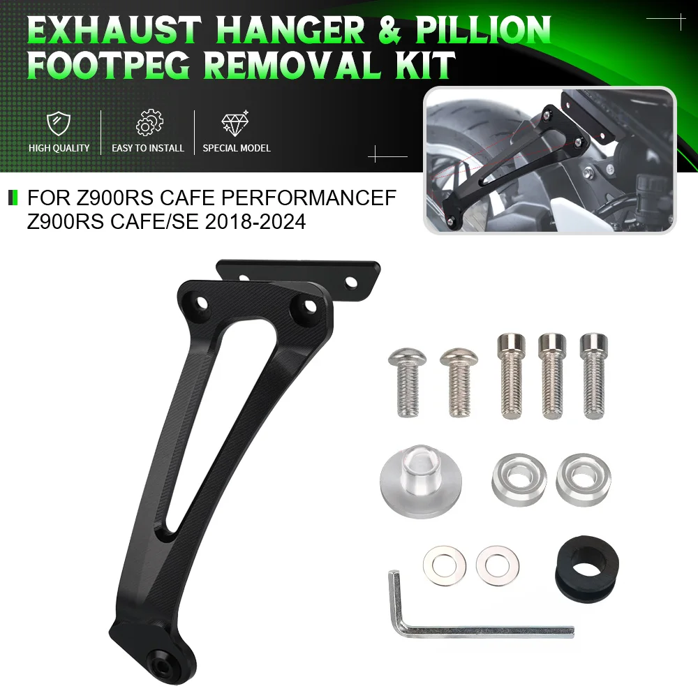 

For Kawasaki Z900RS Cafe Performancef Z900RS Cafe/SE 2018-2024 Motorcycle Accessories Exhaust Hanger Pillion Footpeg Removal Kit