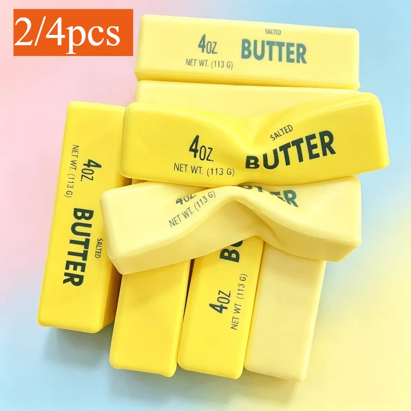 2/4Pcs Long Butter Bread Squishy Toy - Soft Slow-Rise Stress Reliever, Honey Scented Cream Bar Fun Kneading Toy