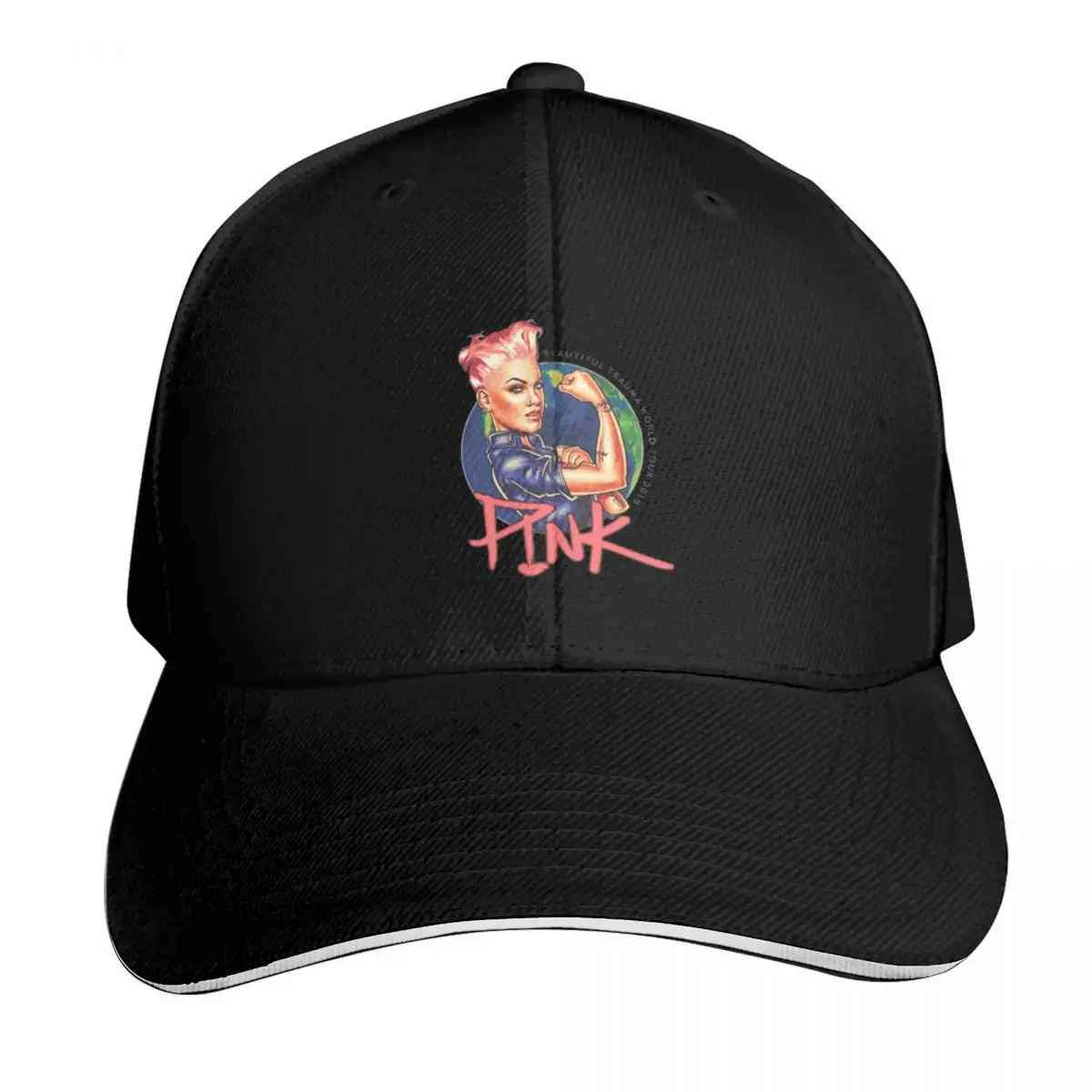 lettering coloured in black <<P!nk,pink,P!nk,pink,P!nk,pink,P!nk,pink,P!nk,pink,P!nk,pink,P!nk,pink,P Baseball Cap
