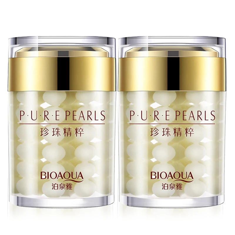 

2pcs BIOAQUA Pure Pearl Face Cream Moisturizing Skin Anti Wrinkle Hydrating Facial Cream Beauty Health Skin Care