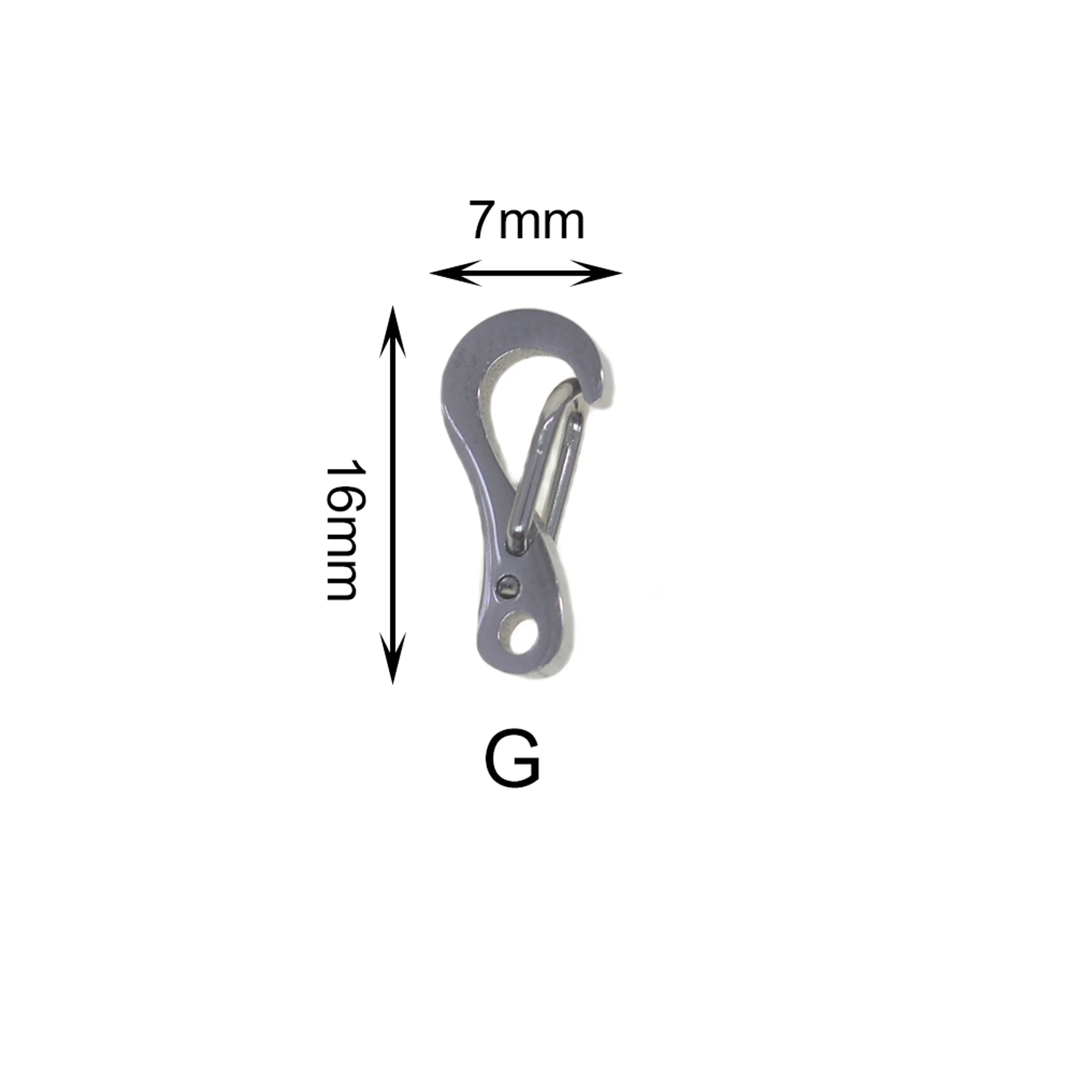 6pcs Mini Stainless Steel Spring Snap Hook Set