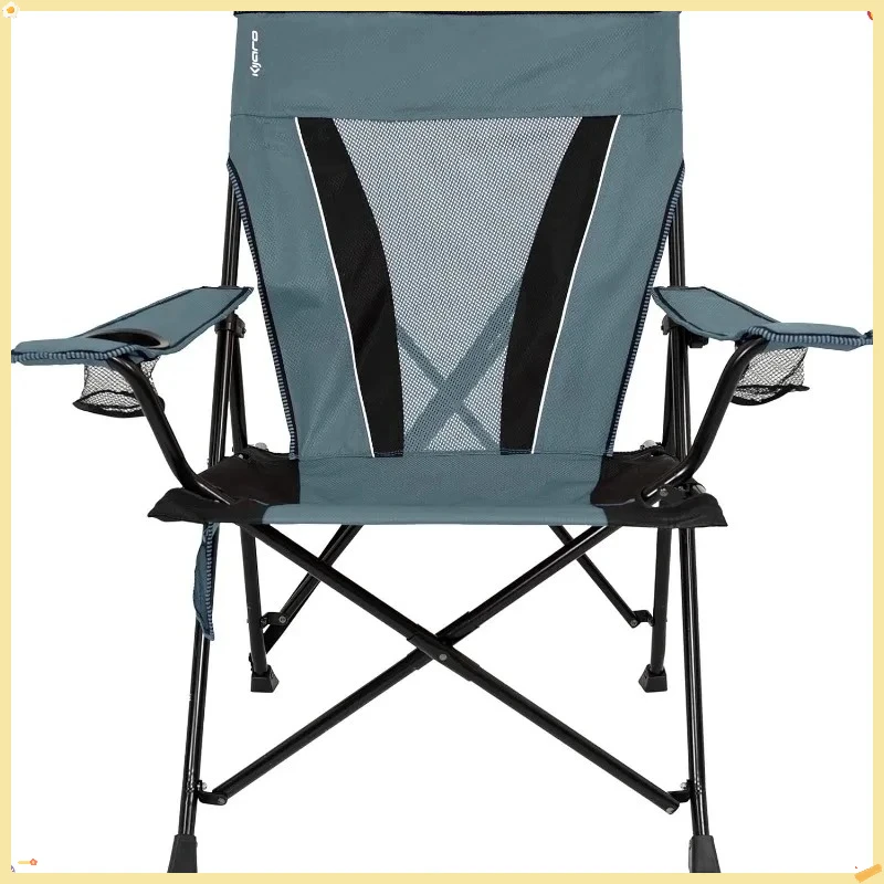 كرسي تخييم عالي التحمل بقفل مزدوج XXL - كرسي خارجي محمول قابل للطي بسعة 400 رطل للبالغين والمشي لمسافات طويلة والشاطئ والمناسبات الرياضية