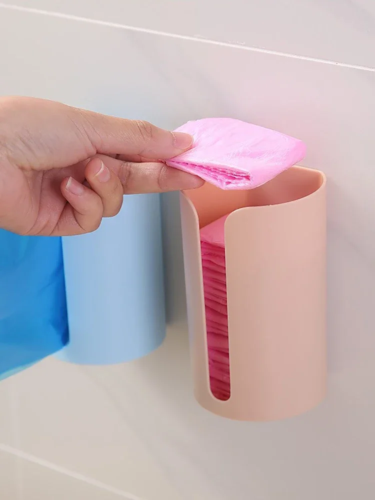 Kitchen Storage Organization Plastic Box Garbage Bag Storage Wall-Mounted Storage Box Removable Garbage Bag Storage Box image 5
