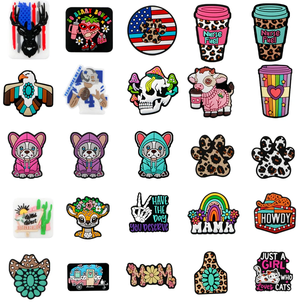 10pcs/Lot Text Animal Dog Cup Paw Silicone Focus Beads Leopard Spot DIY Accessories For Jewelry Making Craft Beaded Pen Pendant