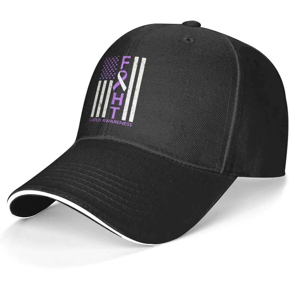 Lupus Awareness Hats for Men Women Adjustable Dad Fishing Hat Trucker Baseball Cap for Running  Activities Casual Sports