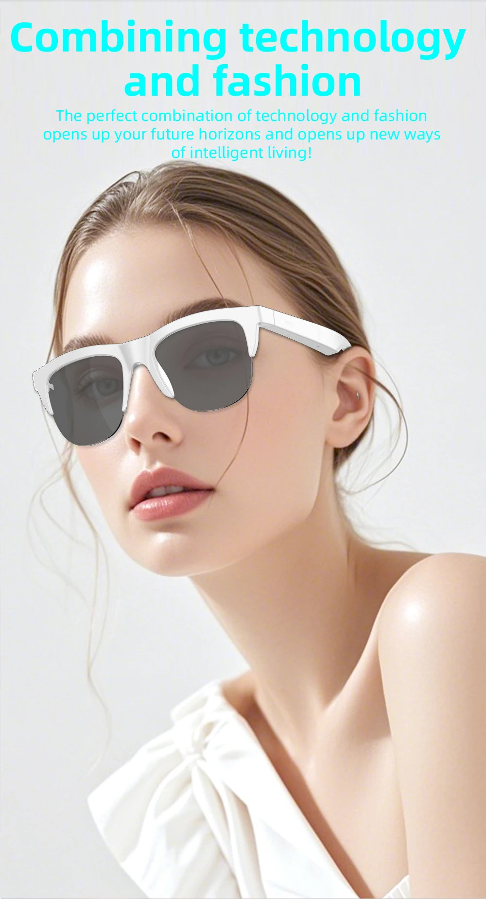 F01 Wireless Stereo Bluetooth Sunglasses Waterproof Bluetooth V5.3 Hands-free Calling & Music Playback Sunglasses & Sunglasses