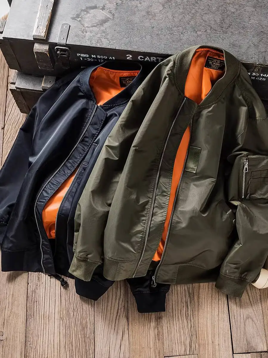 

Mens Bomber Jacket 2023 New Spring Autumn Male Baseball Jackets Pilot Men Outwear Army Green Coat Zipper Men's Tactical Uniform