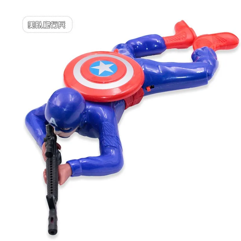 Figuras de acción de soldado de Spidered para niños, juguetes eléctricos, Jedi, Crawler, Calvo, Guerrero, soldado que se arrastra, pistola de tiro, regalo de Halloween