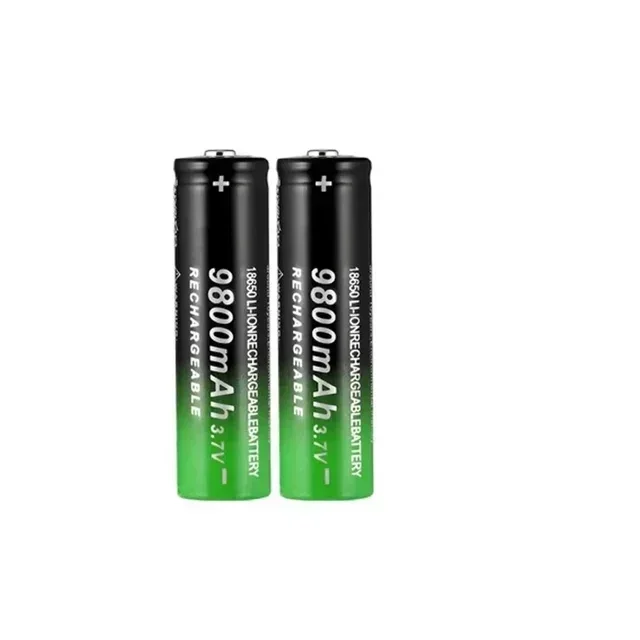 18650 Battery Rechargeable Battery 3.7V 18650 9800mAh Capacity Li-ion Rechargeable Battery For Flashlight Torch Battery+Charger