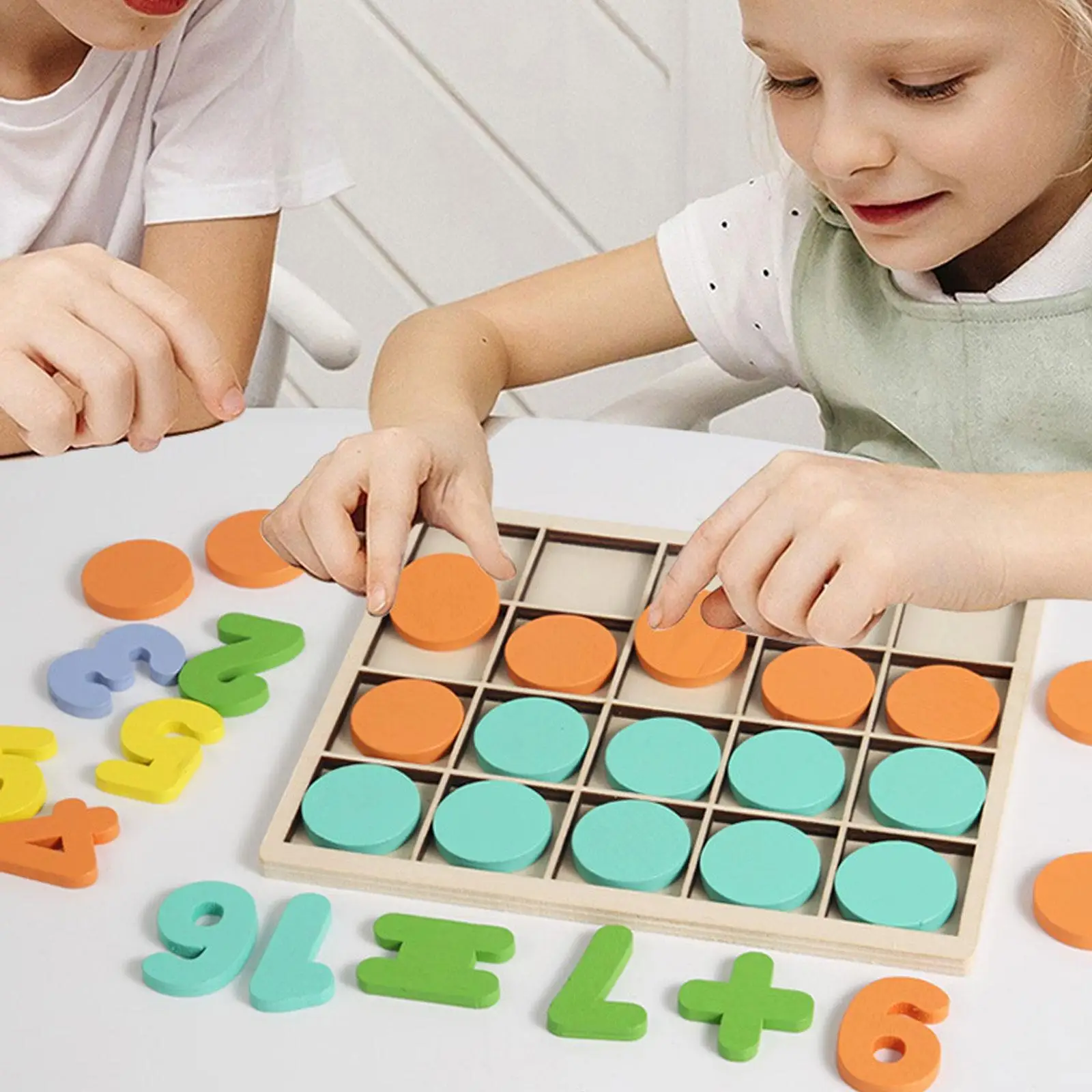 Matériaux manipulatifs d'addition et de soustraction de jouets mathématiques en bois pour les âges de 3 4 5 ans