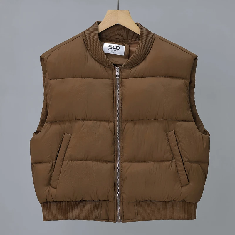 

Autumn Winter Women Vests 2024 Fashion Loose Short Coats Female Thick Warm Sleeveless Jackets