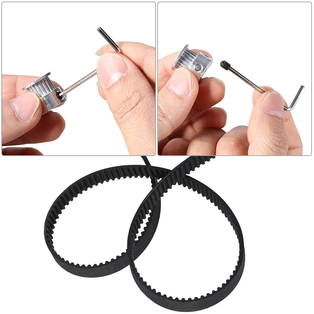 

8Pcs 5Mm Width 5M Gt2 Timing Belt with 16 Teeth Timing Pulley Wheels for 3D Printer Replacement Parts Stretch Resistant