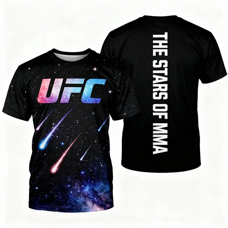 

MOTO-2025 Лидер продаж, мужская UFC боксерская боевая соревнования, модная быстросохнущая повседневная дышащая футболка с коротким рукавом