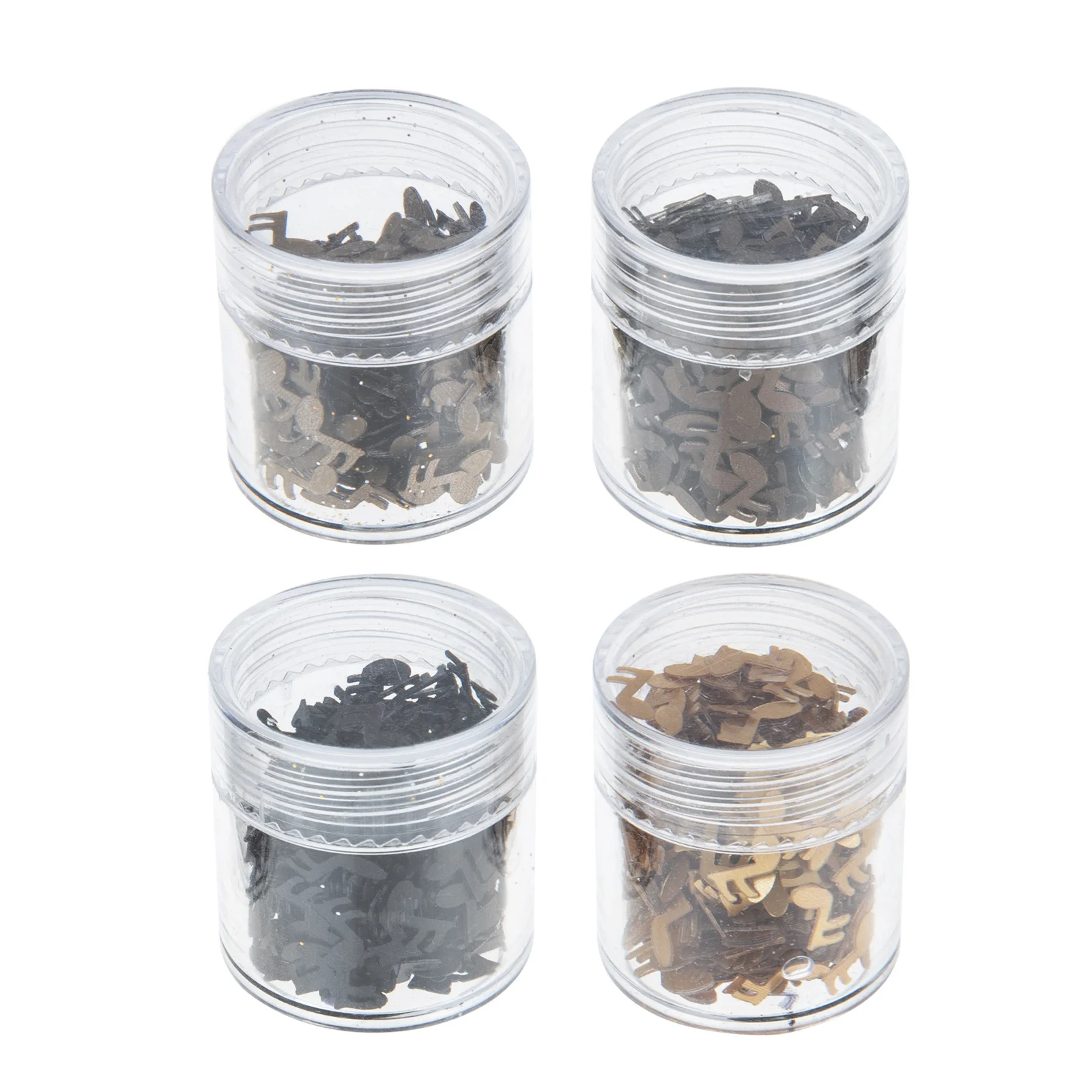 

4 Boxes Music Note Nail Glitter Sequins DIY Manicure Decors Press on Nails Medium Shining Accessories for Nail Art Design Tools