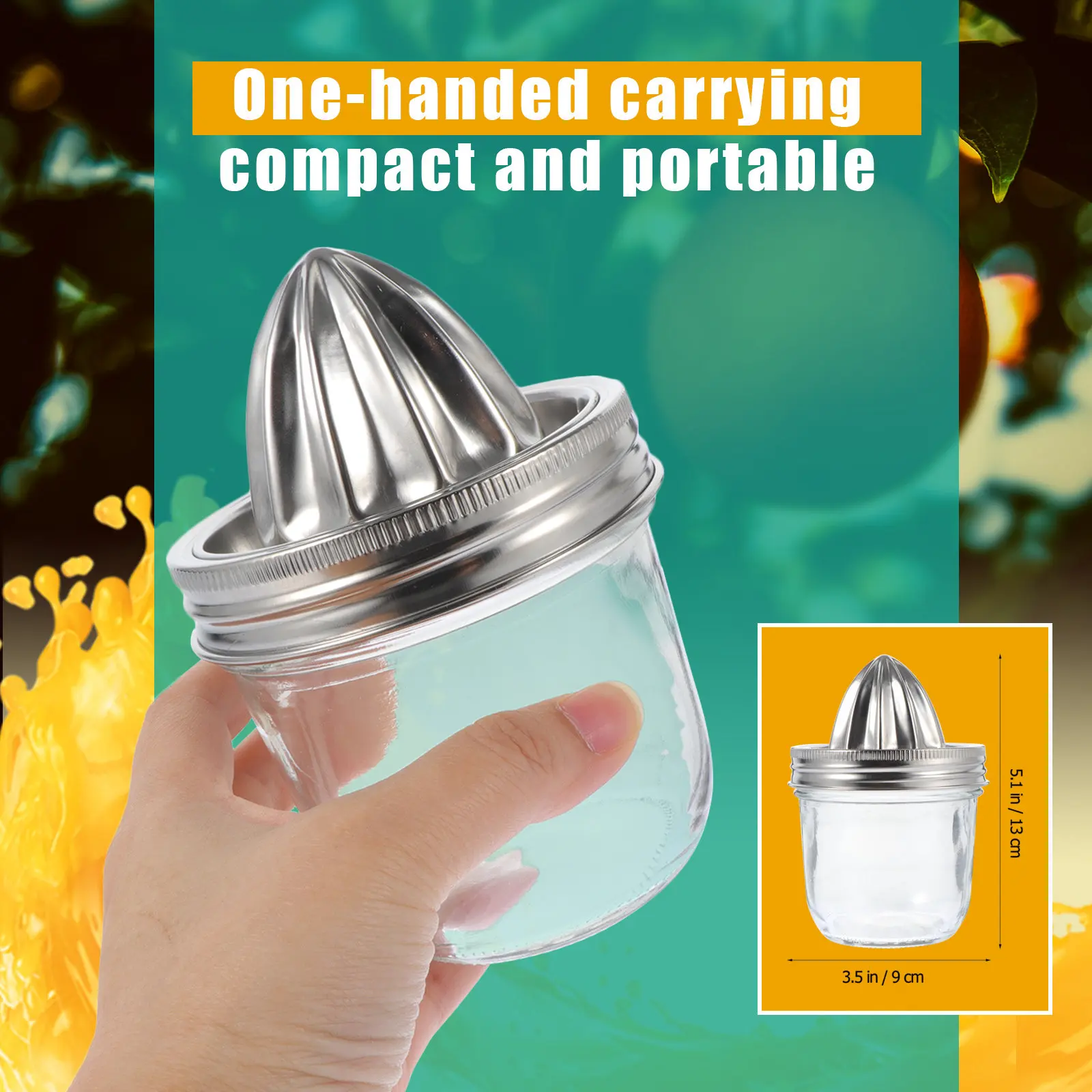 Espremedor Manual de Cítricos para Cozinha Doméstica em Aço Inoxidável - Prensa de Frutas para Extração Fácil de Suco - Design Portátil