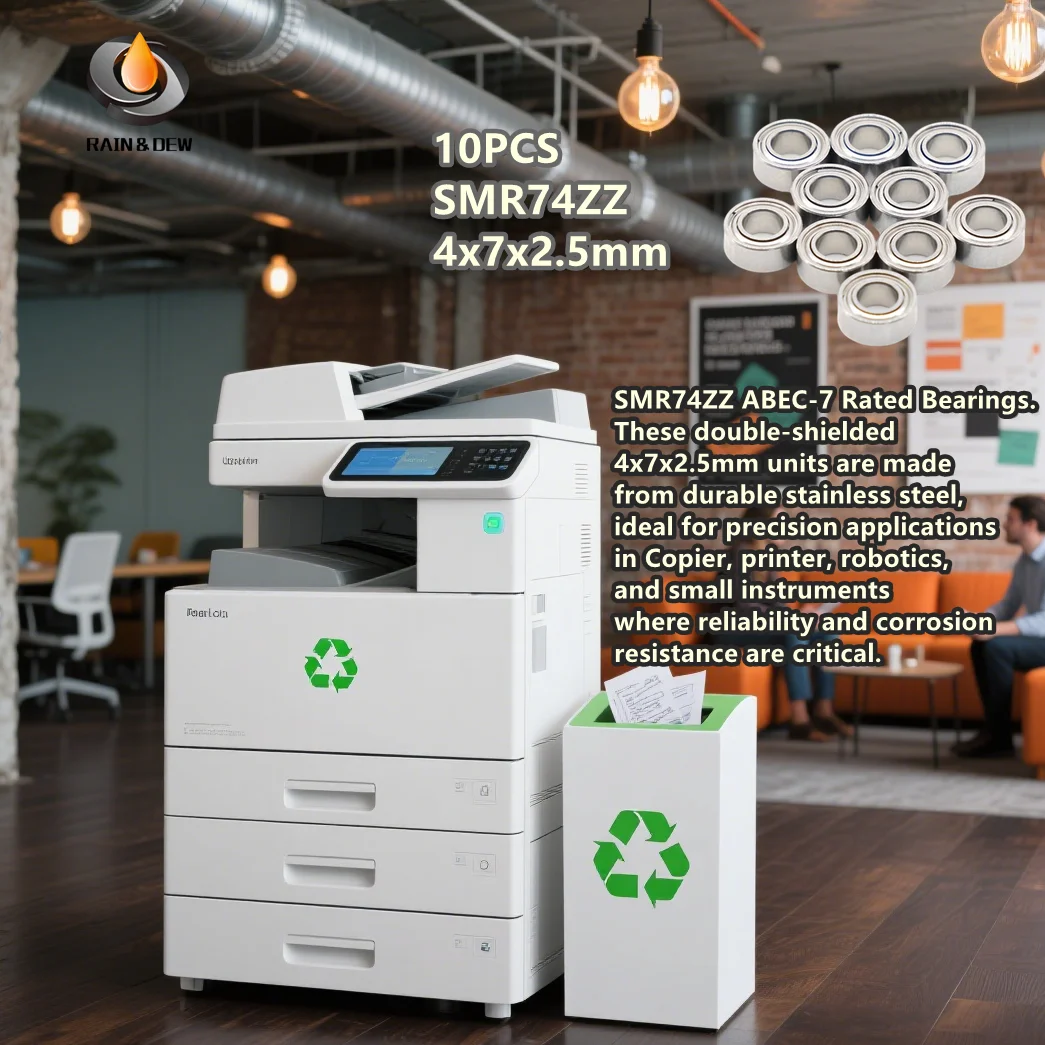 

10PCS SMR74ZZ Double Shielded Ball Bearings ABEC-9 4x7x2.5mm Stainless Steel