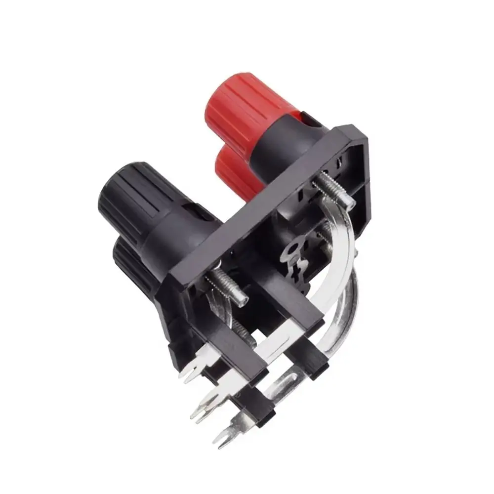 1Pcs 2/4/6 Positions Audio Terminal Block External Audio Jack Bend Pin Speaker Banana Plug 4mm Socket Connector Screw Post