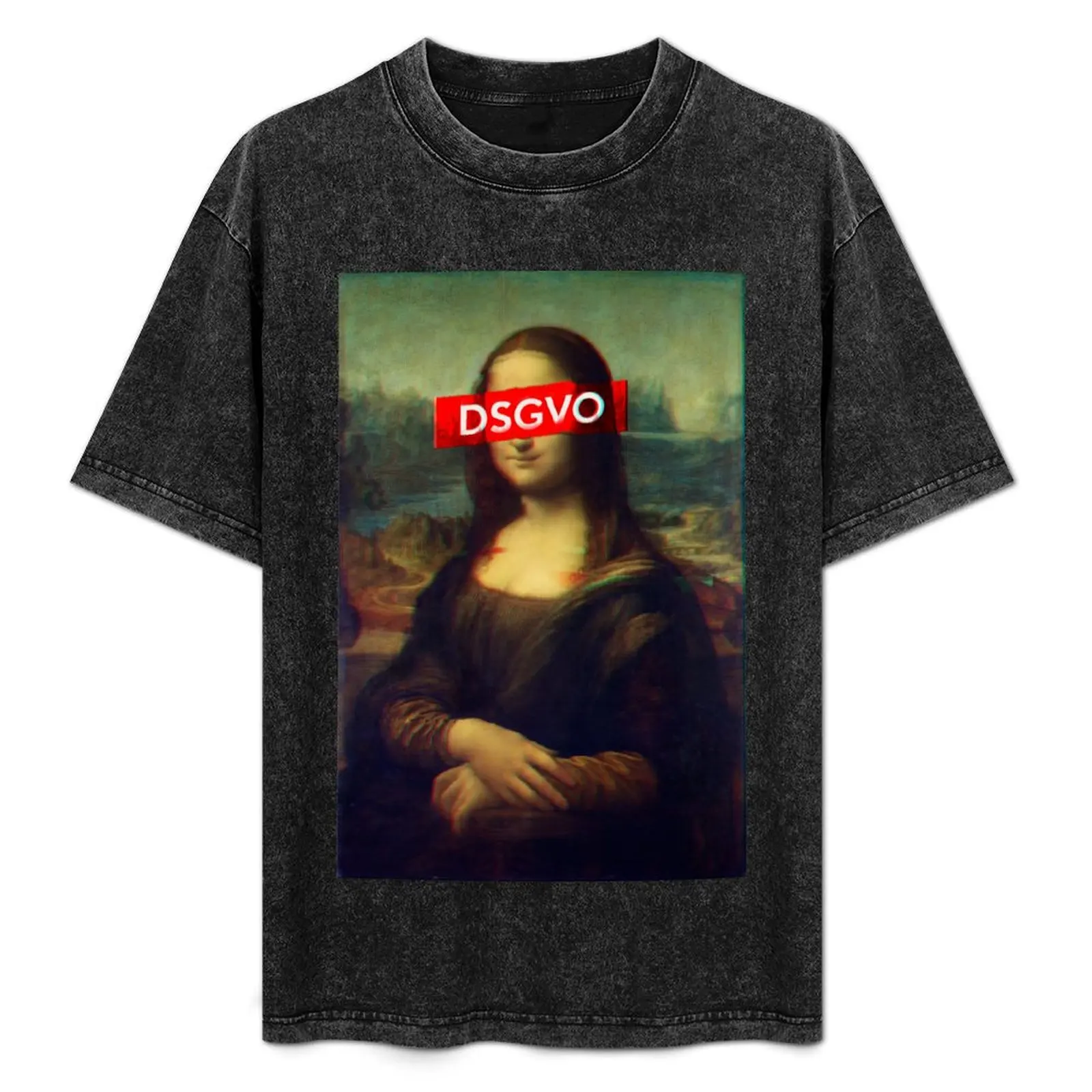

Glitch Art - Mona Lisa Basic Data Protection Regulation T-Shirt Heavy Duty Casual Work Tee