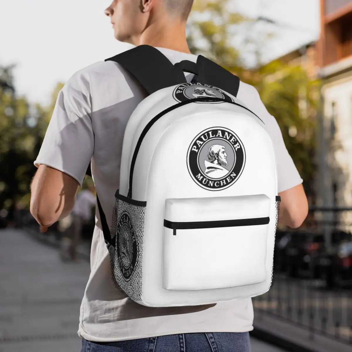 

Paulaner Munchen Backpack Daypack Large Capacity Children BookBag School Bag Shoulder Bags for Men Women
