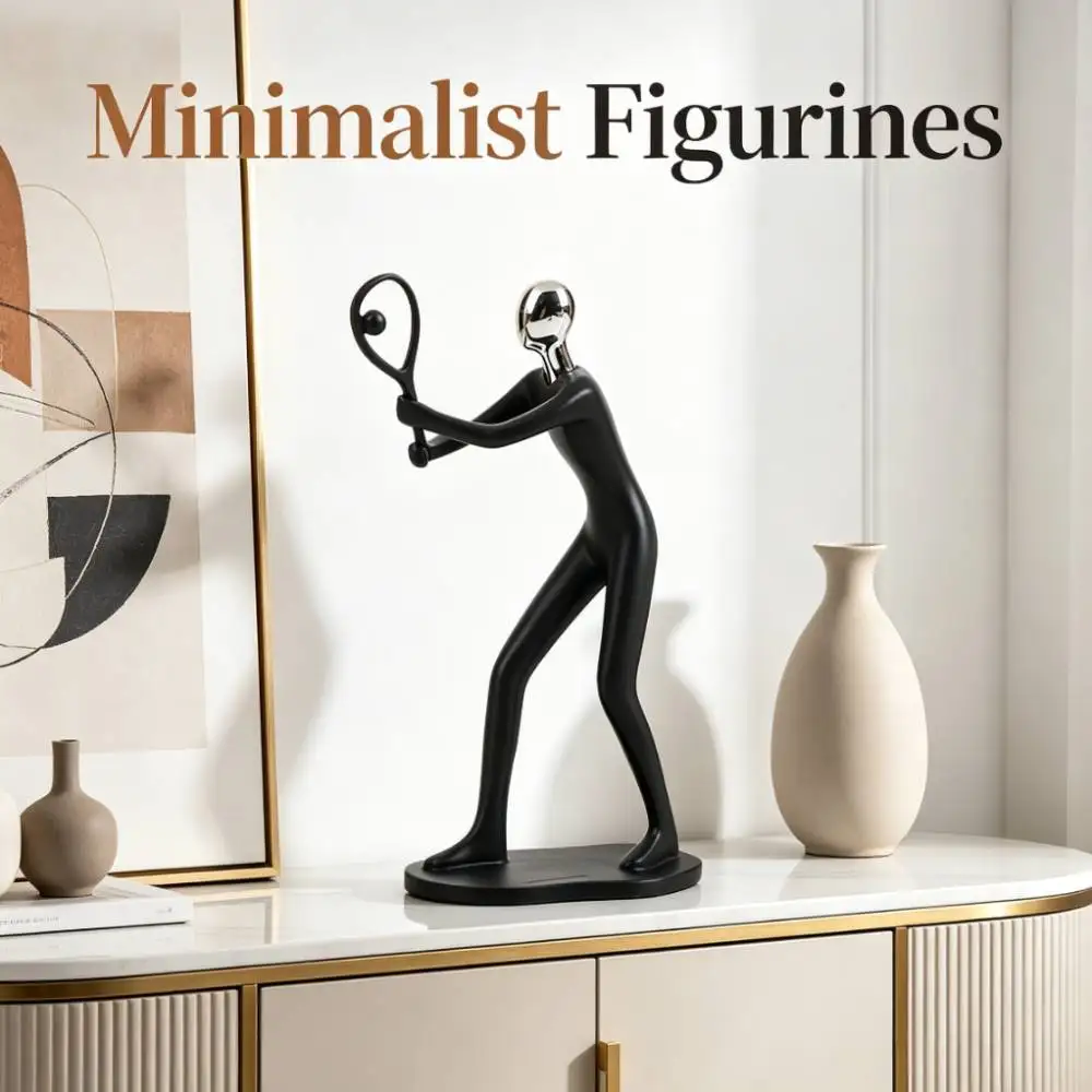 Home Decor Modern Minimalist Sports Figurines Creative Ornaments for Living Room TV Cabinet Study Room Fashionable HandiCrafts