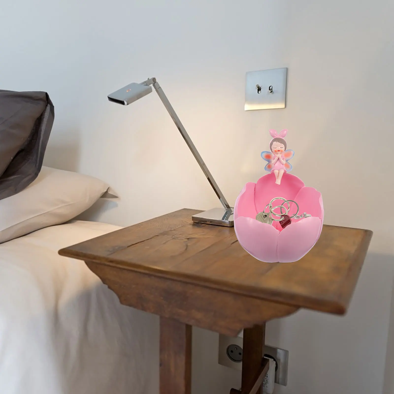 

1pcs Creative Fairy Key Holder Bowl Jewelry Storage Tray Decorative Key Organizer Home Decor Keys Storage Bowl Candy Tray Snack
