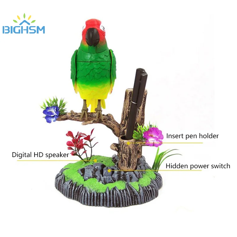 Sound and Voice Control Electric Bird Pet Toy Simulação Indução, Bird Cage, Birdcage Toy para crianças, ornamentos de jardim, Presente