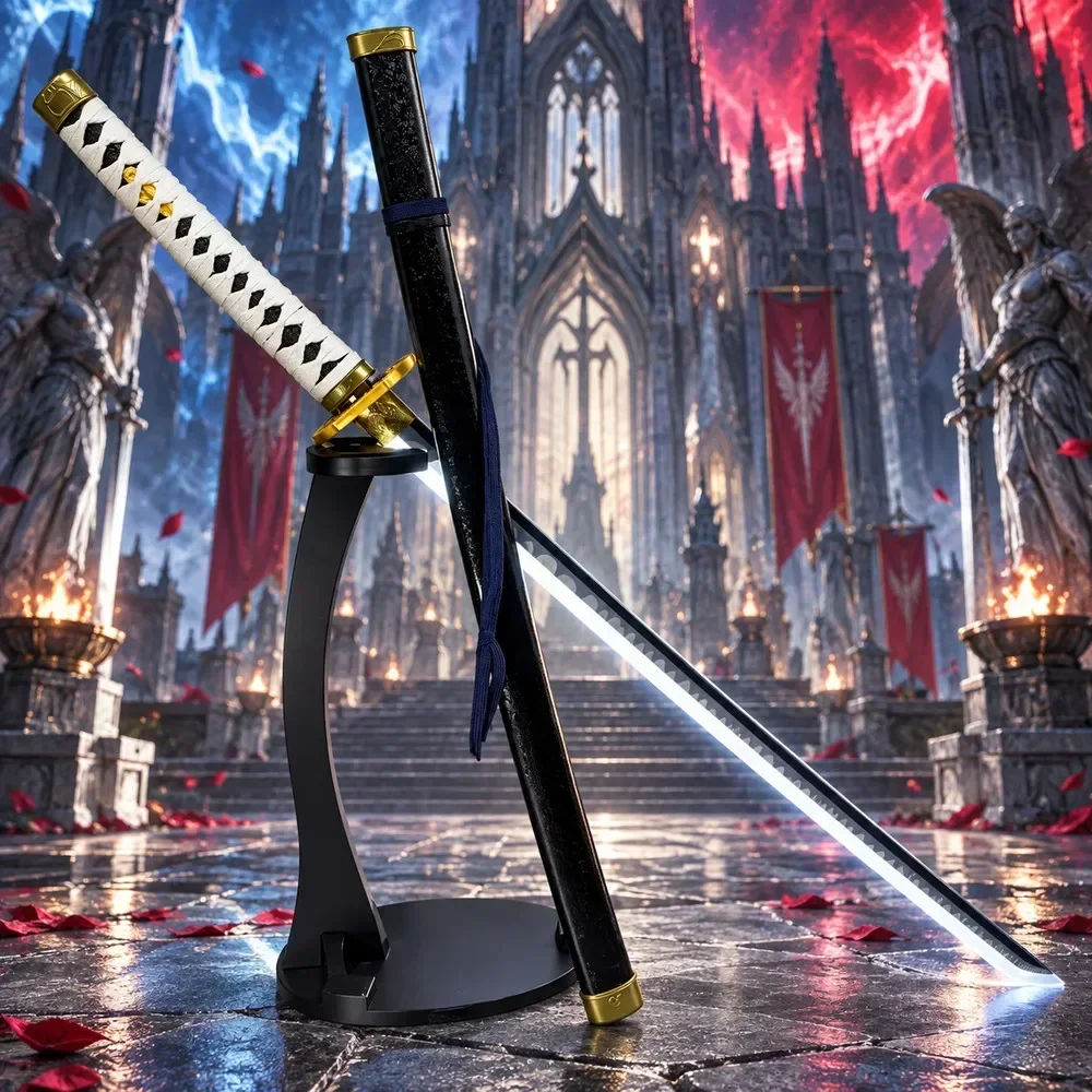 104cm Bright Vergil Yamato Katana Real Size Japanese Katana Samurai Led Light Up Sword Devil May Cry 5 Anime Cosplay Prop Gift
