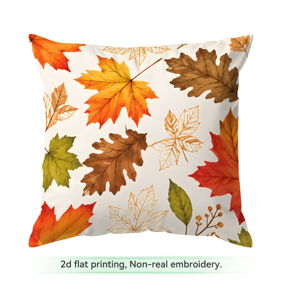 1pc Plaid Maple Leaf Autumn Text Cushions Pillowcase Polyester Cushion Cover Throw Pillow Pillowcover Home Car Sofa Decor