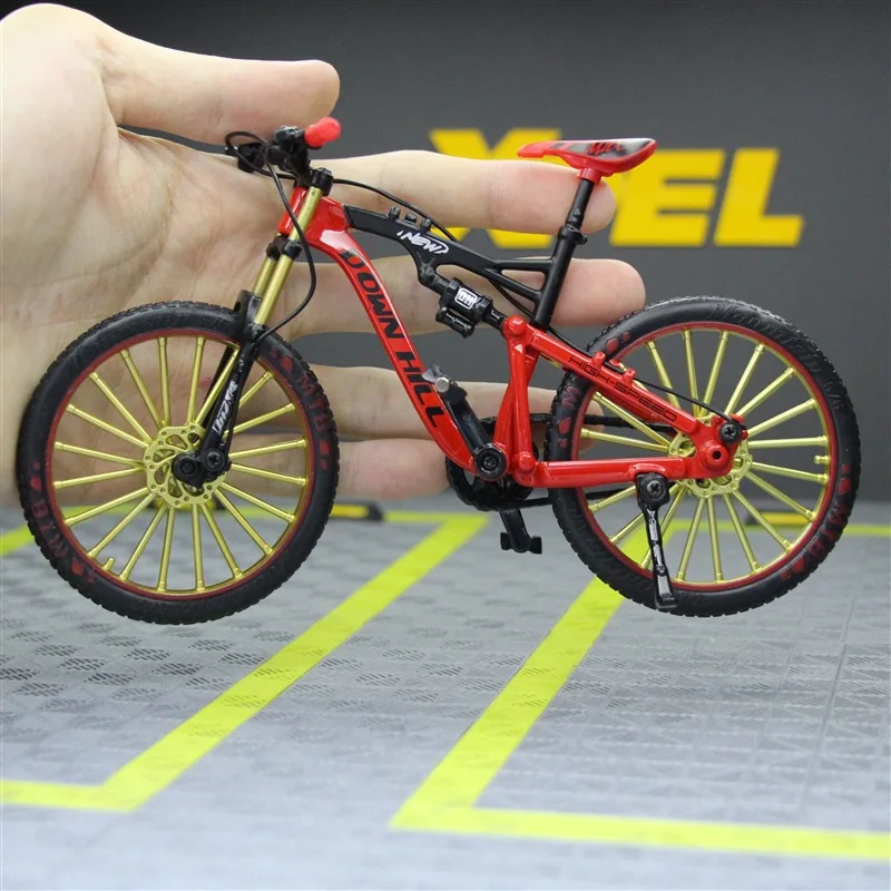 Mini Finger Mountain Legering Fiets 1:10 Diecast Rood Model Metalen Fiets Race Speelgoed Bocht Weg Simulatie Collectie Speelgoed Jongens 14y